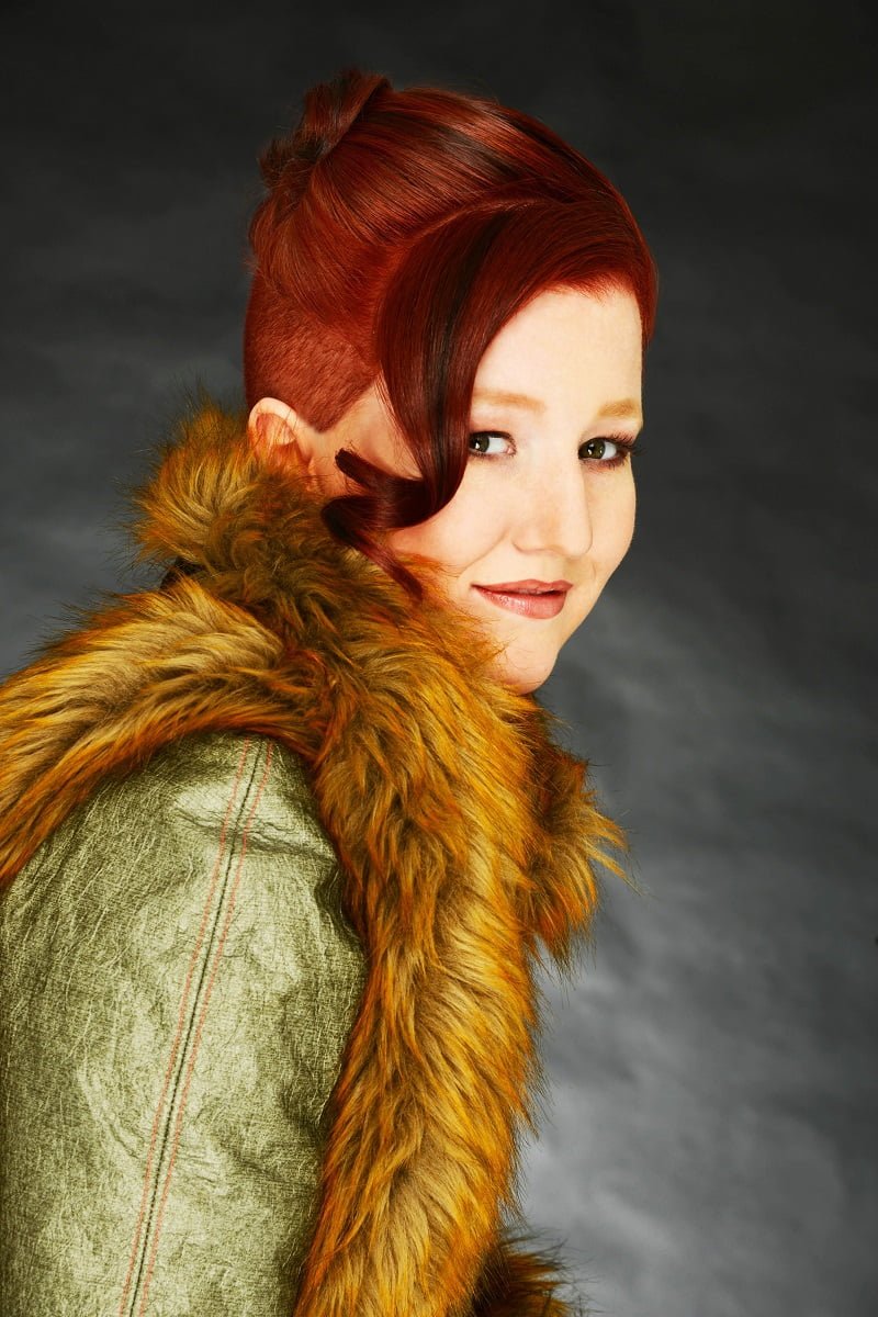 4 A sharp sleek updo